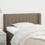 vidaXL Tête de lit avec oreilles Taupe 93x16x78/88 cm Tissu