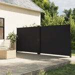 vidaXL Auvent latéral rétractable noir 180x600 cm