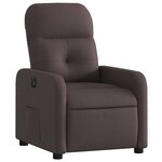 vidaXL Fauteuil inclinable électrique Marron foncé Tissu