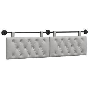vidaXL Tête de lit suspendue Gris nuage Tissu