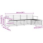 vidaXL Ensemble de canapés d'extérieur 5 Pièces Naturel