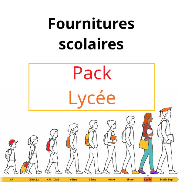 Kit de fournitures pour lycéen·ne de seconde à la terminale