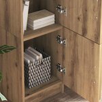 vidaXL Bureau avec rangement 2 Pièces chêne artisanal 102 x 50 x 124 cm
