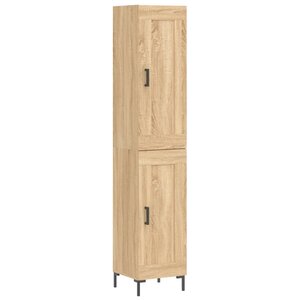 vidaXL Buffet haut Chêne sonoma 34 5x34x180 cm Bois d'ingénierie