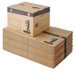 Pack and Move - Lot 30 cartons déménagement automatique - 60 x 50 x 40 cm - Poignées renforcées