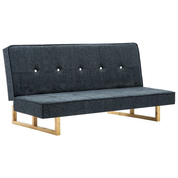vidaXL Canapé-lit tissu gris foncé