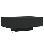 vidaXL Table basse avec lumières LED noir 85x55x31 cm