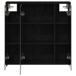 vidaXL Armoire Miroir de Salle de Bain Chêne noir 63 5 x 16 x 62 5 cm