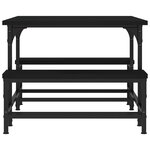 vidaXL Table basse noir 100x50 5x40 cm bois d'ingénierie