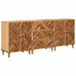 vidaXL Armoires de rangement 3 pc 60 x 33 5 x 75 cm Marron