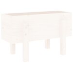 vidaXL Jardinière blanc 62x30x38 cm bois massif de pin