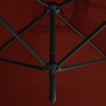 vidaXL Parasol de jardin double et mât en acier terre cuite 600x300 cm