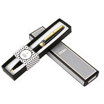 Stylo Personnalisé Initiale Black & Gold - Draeger paris