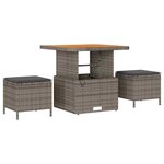 vidaXL Ensemble de canapé de jardin 13 Pièces Gris polyrotin