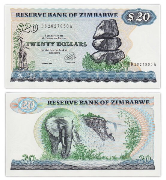 Billet de Collection 20 dollars 1994 Zimbabwe - Neuf - P4d