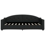 vidaXL Lit de jour avec lit gigogne noir 90x190 cm tissu