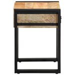 vidaXL Table d'appoint 35x35x50 cm bois massif de manguier brut
