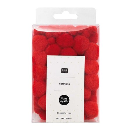 100 Pompons - Rouge