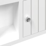 vidaXL Armoire à clés Blanc 40x8 5x20 cm Bois d'ingénierie et acier