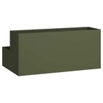 vidaXL Cache-pot de jardin Vert olive 100 x 60 x 45 cm Acier