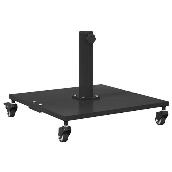 vidaXL Socles de parasol d'extérieur Noir 45 x 45 x 31.5 cm Acier