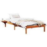 vidaXL Cadre de lit Brun cire 80 x 200 cm Pin massif