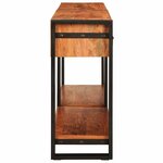 vidaXL Tables console avec tiroir 2 Pièces Marron Bois d'Acacia Massif