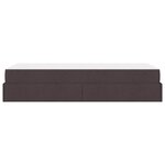 vidaXL Cadre de lit avec matelas avec matelas 2 Pièces Tan tissu