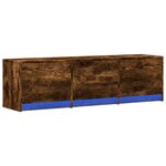 vidaXL Meuble TV Chêne fumé 140 x 34 x 40 cm Bois d'ingénierie