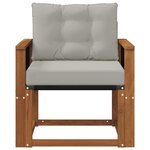 vidaXL Canapé d’extérieur Bois d'Acacia Massif Gris Naturel et Clair