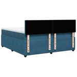 vidaXL Sommier à lattes de lit et matelas bleu 180x200 cm velours