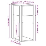 vidaXL Support de tour d'ordinateur avec tiroir vieux bois 30x44x74 cm