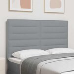 vidaXL Tête de lit LED avec tête de lit Gris clair 144 cm Polyester