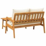 vidaXL Ensemble bistrot avec coussin 2 Pièces Marron Bois d'acacia massif