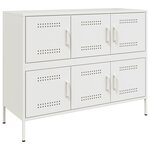 vidaXL Buffet blanc 100 5x39x79 cm acier
