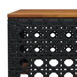 vidaXL Salon de jardin 6 Pièces avec coussins noir résine tressée