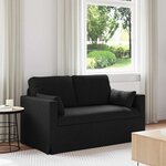 vidaXL Canapé Noir 139 x 78 x 80 cm tissu
