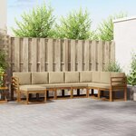 vidaXL Ensemble de canapés d'extérieur 8 Pièces Naturel et Beige