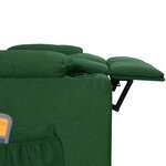 vidaXL Fauteuil électrique de massage Vert foncé Tissu