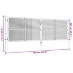 vidaXL Portail en treillis de jardin acier 390x125 cm vert
