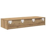 vidaXL Étagère murale avec tiroirs chêne artisanal bois d'ingénierie