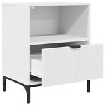 vidaXL Tables de chevet 2 Pièces Blanc 49 x 36 x 61 cm Bois d'ingénierie
