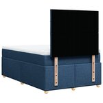 vidaXL Sommier à lattes de lit avec matelas Bleu 120x200 cm Tissu