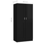 vidaXL Garde-robe Noir brillant 82 5x51 5x180 cm Aggloméré