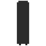 vidaXL Chariot de rangement étroit 3 niveaux noir bois d'ingénierie