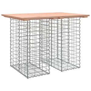 vidaXL Table de jardin Gabion Design 100x70x72 cm Bois massif Douglas