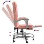 vidaXL Fauteuil inclinable de bureau Rose Similicuir