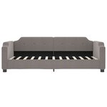 vidaXL Lit de jour avec gigogne sans matelas taupe 90x200 cm