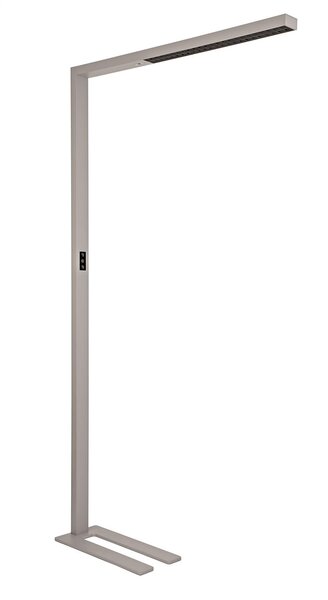 Lampadaire LED MAULsirius col. vario capteur, réglable, pied argenté MAUL