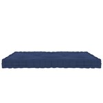 vidaXL Coussin de plancher palette Bleu marine clair 73x40x7 cm Coton